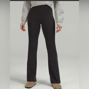 lululemon Brushed Softstreme Ribbed Zip Flare Pants 32.5" Inseam Black - Size 4